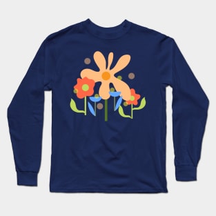 Abstract colorful flowers Long Sleeve T-Shirt